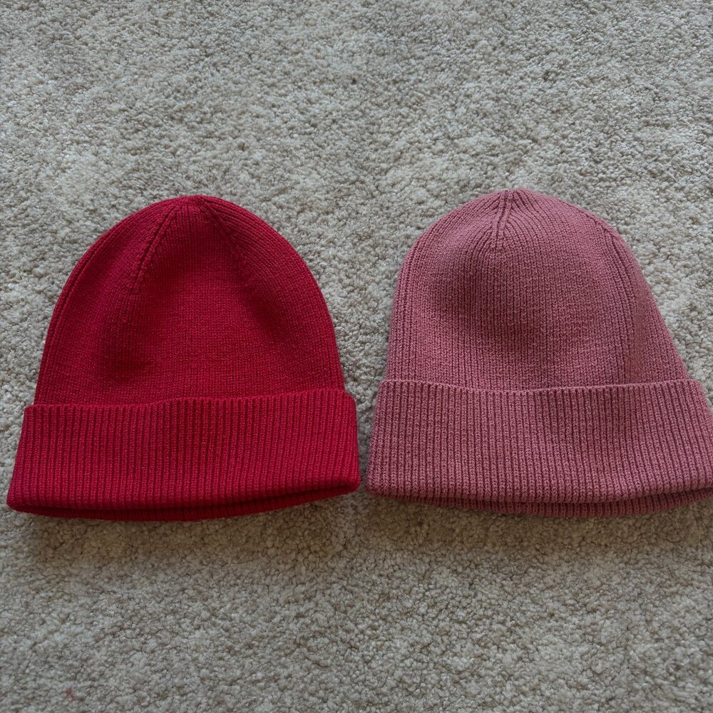 Stylish Red and Pink Knit Beanies GAP